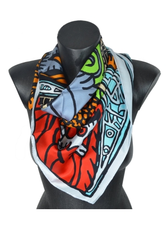 Carré en soie Couple Psychopatex de Combas