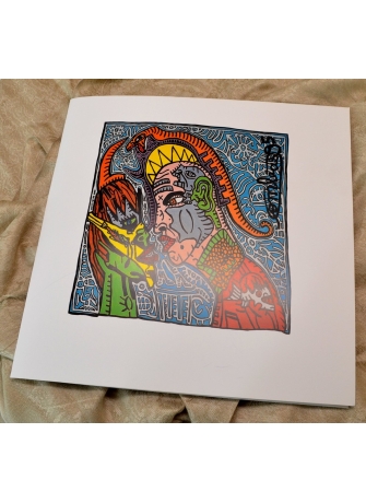 Carré en soie Couple Psychopatex de Combas