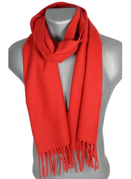 Echarpe en laine unie Zoé rouge