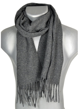 Echarpe en laine unie Zoé anthracite