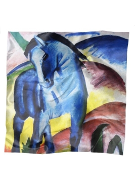 Carré en soie Le Cheval Bleu de Franz