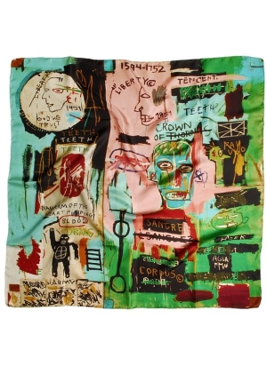 Carré en soie In Italian de Basquiat