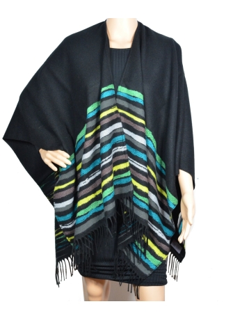 Poncho Vibration noir