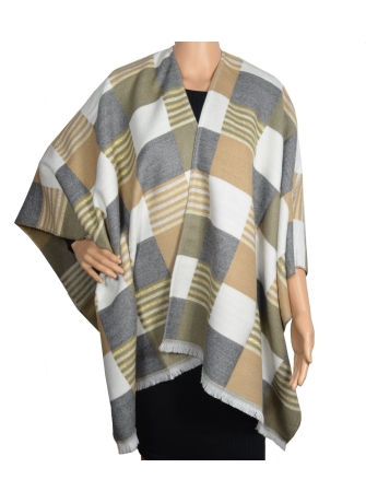 Poncho Luxury gris