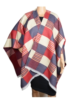 Poncho Luxury rouge