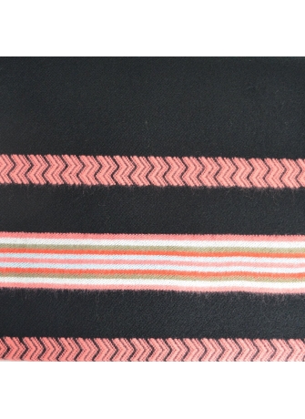 Châle Athna noir et corail