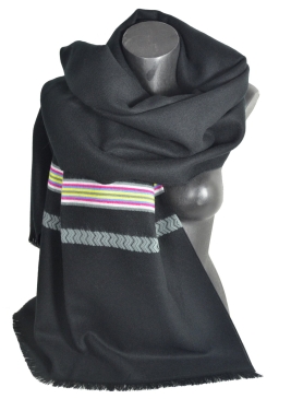 Châle Athna noir et gris