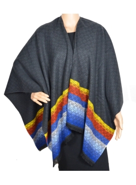 Poncho Horizon noir