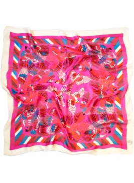 Carré en soie Perroquet de Dufy