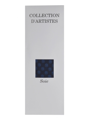 Cravate soie Toulouse Lautrec - Monogramme bleu