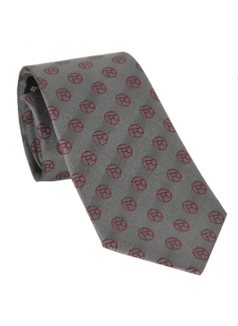 Cravate soie Toulouse Lautrec - Monogramme gris