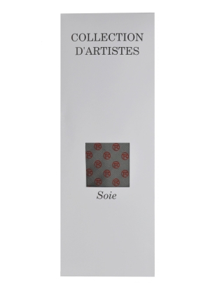 Cravate soie Toulouse Lautrec - Monogramme gris