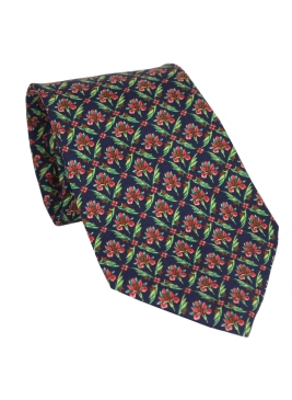 Cravate soie Jones Perse 04 marine