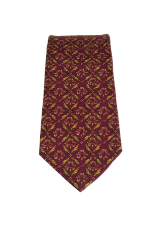 Cravate soie Jones Perse 04 bordeaux