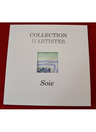 Carré en soie Deauville vert de Dufy