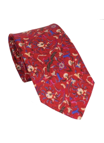 Cravate soie Jones Italian rouge