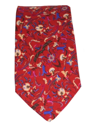 Cravate soie Jones Italian rouge