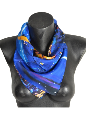 Carré en soie Paris la Nuit