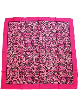 Carré en soie Rose et Larme de Mackintosh
