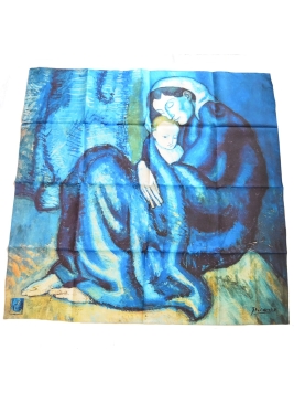 Carré en soie Mère et enfant de Picasso