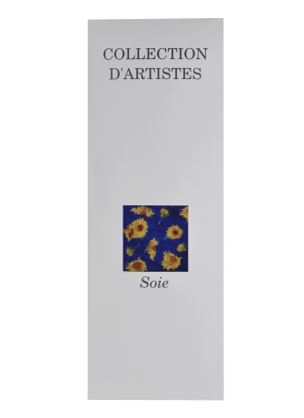 Cravate soie Van Gogh - Tournesols bleue