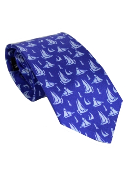 Cravate soie Manet - Bateaux