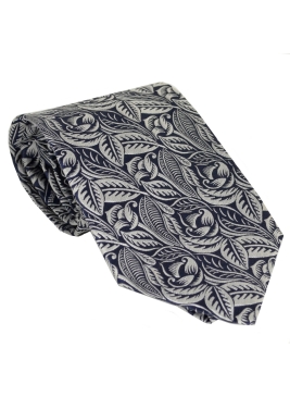 Cravate soie façonnée Dufy - Tulipes made in France