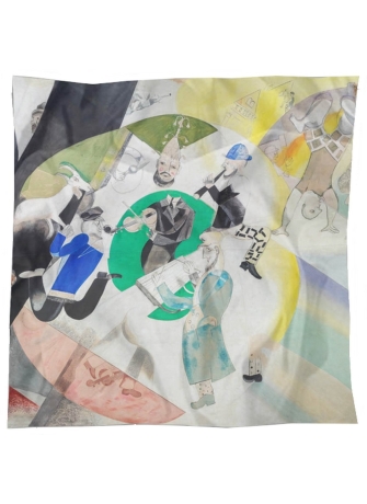 Carré en soie Introduction au Théâtre Juif de Chagall