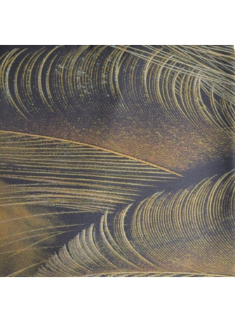 Foulard en soie homme Plumes brunes