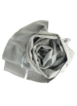 Foulard en soie homme Ecaille de Dufy gris