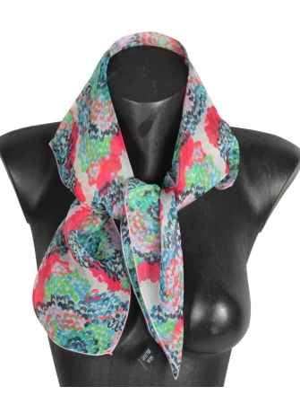 Carré en soie Coquillage rouge-vert