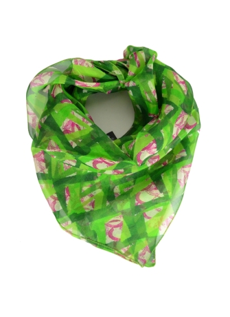 Carré en soie Losange vert pomme