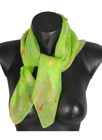 Carré en soie Givre vert