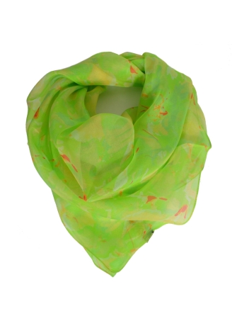 Carré en soie Givre vert