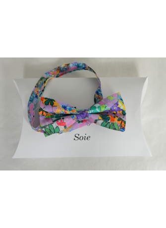 Noeud papillon en soie Gaudy, Fleurs mauresques