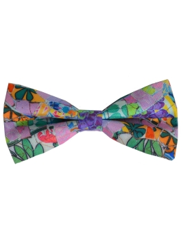 Noeud papillon en soie Gaudy, Fleurs mauresques