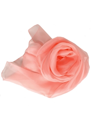 Foulard en mousseline de soie rose clair