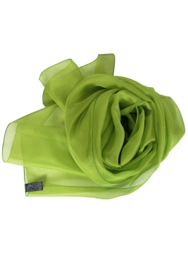Foulard en mousseline de soie vert