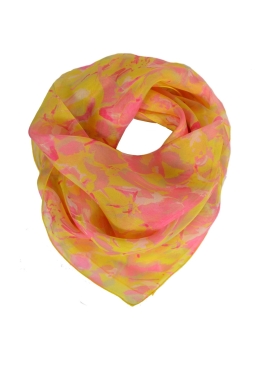 Carré en soie Givre jaune