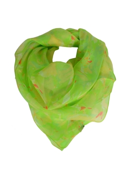 Carré en soie Givre vert