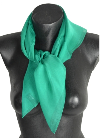 Carré en mousseline de soie émeraude