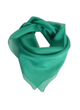 Carré en mousseline de soie émeraude