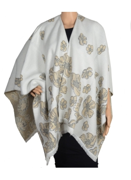 Poncho Aubepine écru-beige