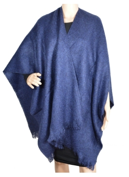Poncho mohair Milene bleu