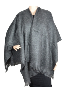 Poncho mohair Milene gris foncé