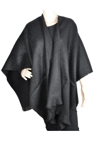 Poncho mohair Milene noir