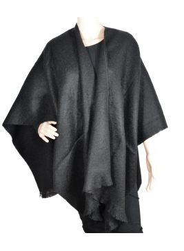 Poncho mohair Milene noir