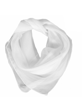 Carré en mousseline de soie blanc