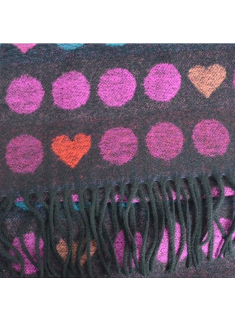 Echarpe Coeur cashcryl noire