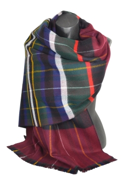 Châle écossais Energie bordeaux